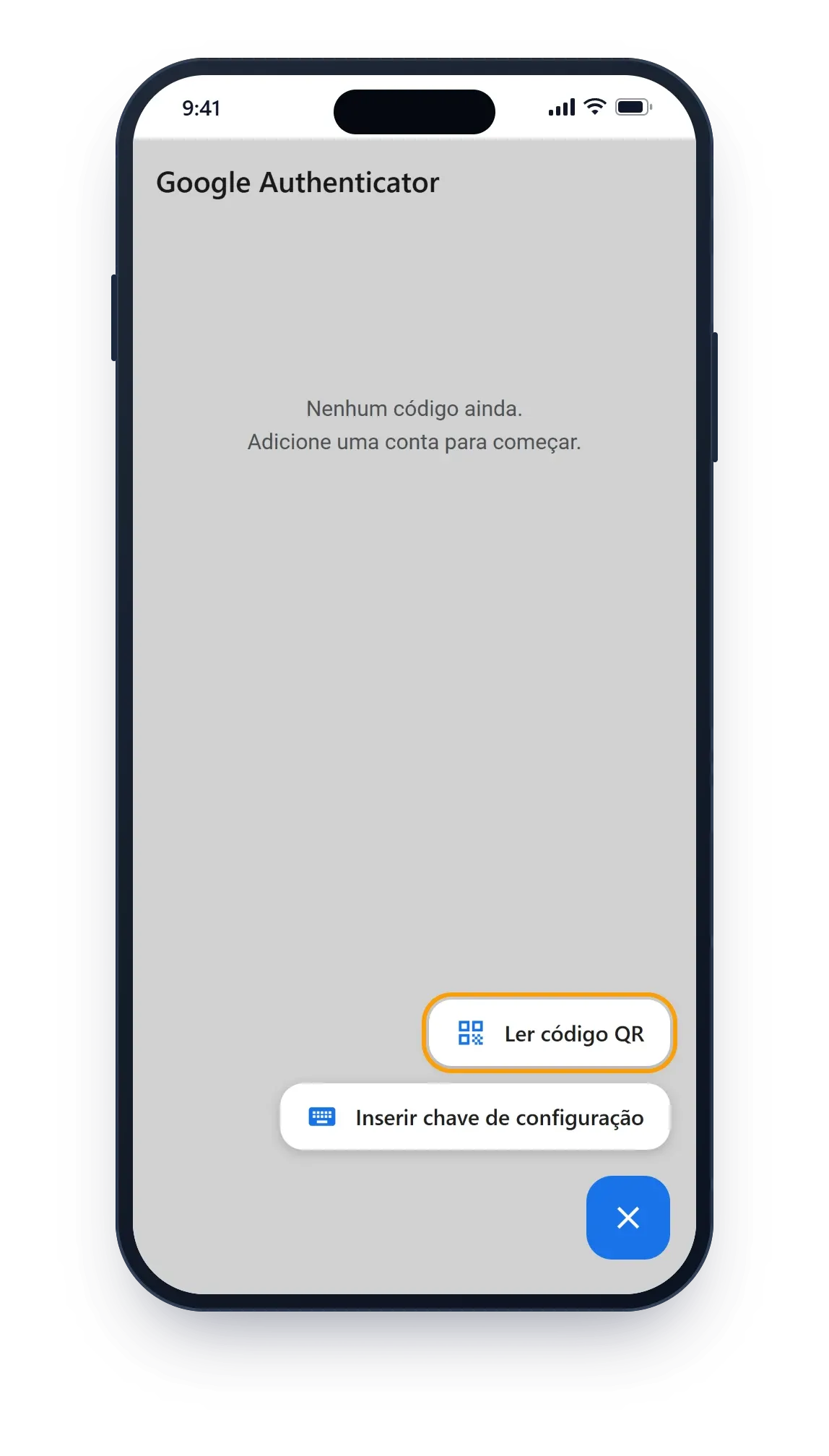 Adicionar uma conta (ilustração)