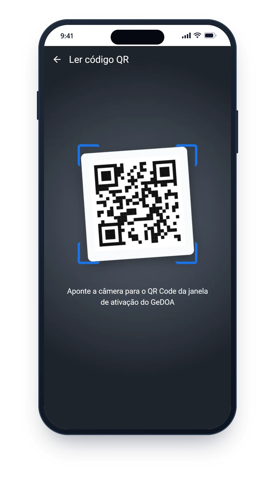 Lendo o QR Code do GeDOA (ilustração)