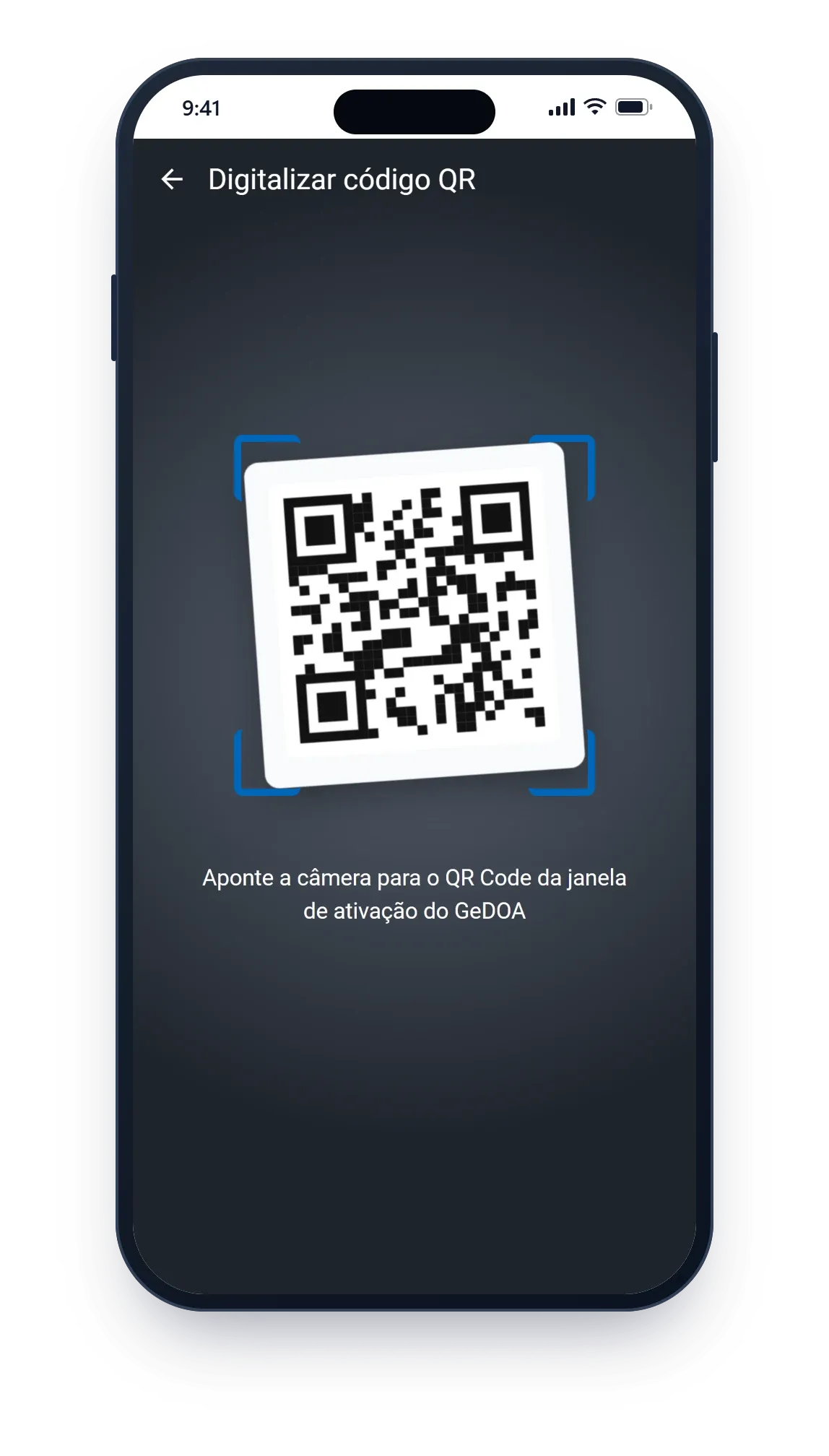 Lendo o QR Code do GeDOA (ilustração)