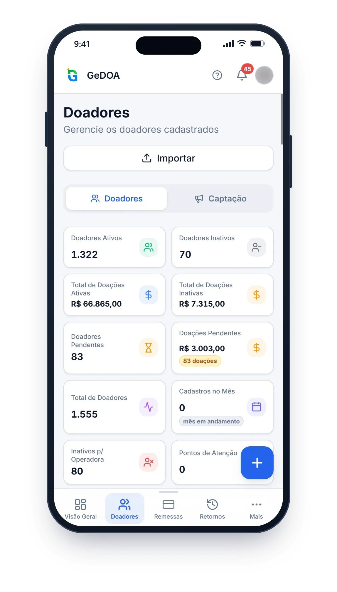 Lista de doadores