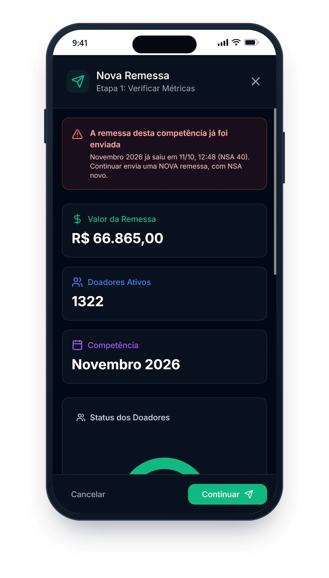 Nova remessa