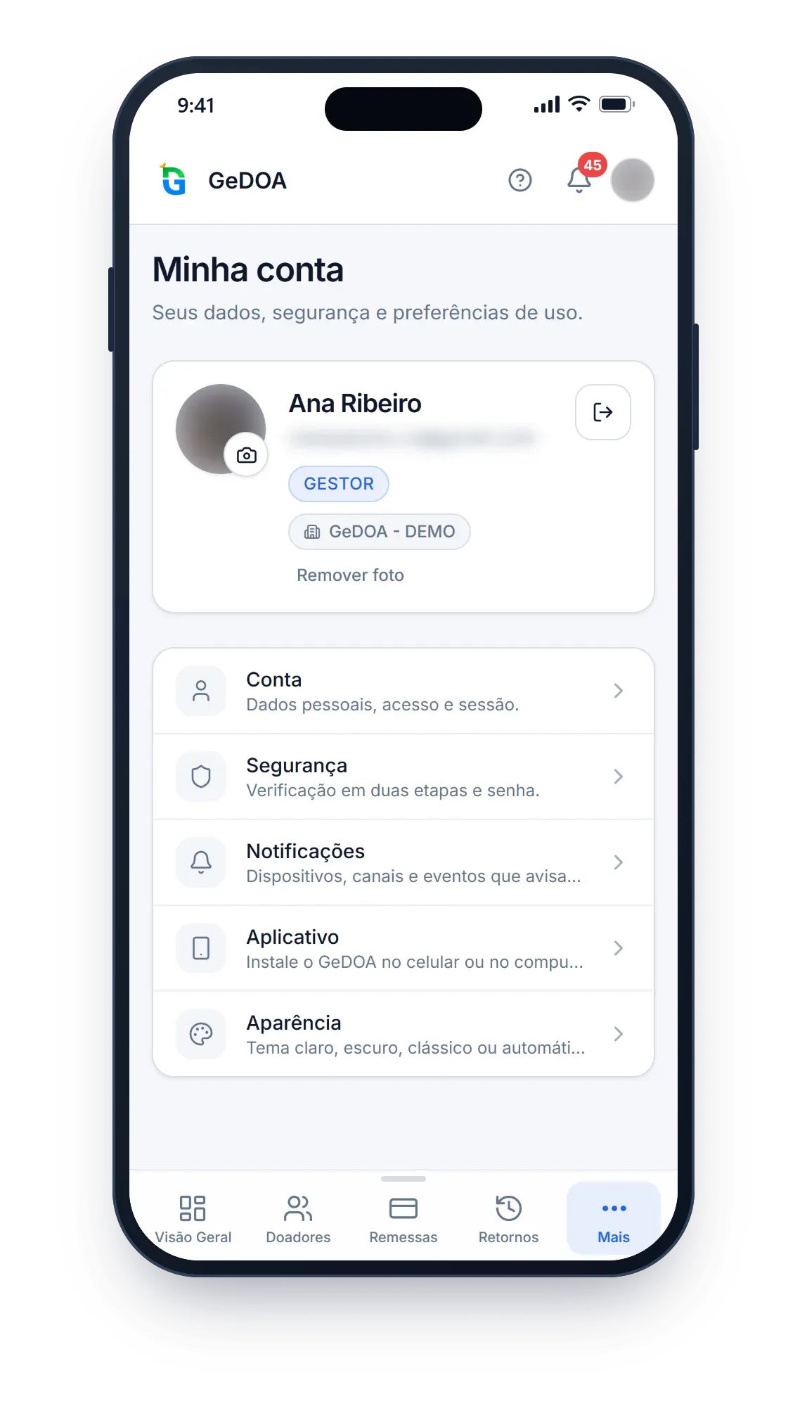 Minha conta